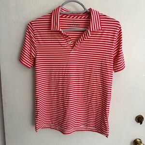 Crewcuts (J. Crew Kids) Red Striped, Short Sleeved Polo, Size L (10-11)